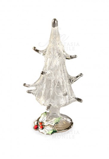 Decorazioni Natalizie In Vetro Soffiato.Decorazione Natalizia Albero Natale Vetro Soffiato Argento 925 Acca