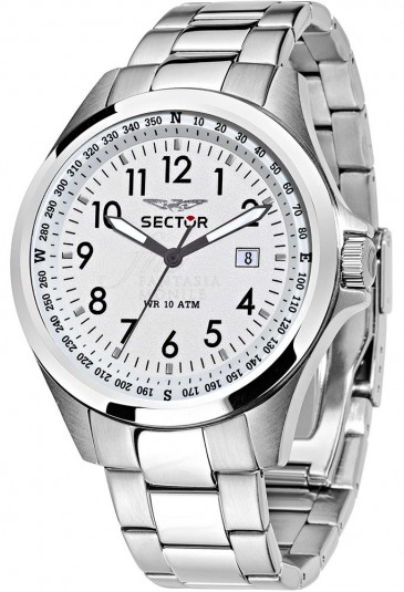 Orologio Uomo Acciaio Quadrante Bianco 180 Sector R3253180001