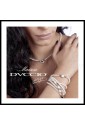 Collana Perle Dvccio Grace Donna Charm Silver Pendente Lettera E Smalto Bianco Bronzo UGKY3FM