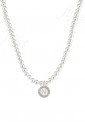 Collana Perle Dvccio Grace Donna Charm Silver Pendente Lettera N Smalto Bianco 1M3FOFM