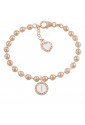 Bracciale Dvccio My Charms Rose Beads Iniziale Lettera I Smalto Bianco 81NJKFM