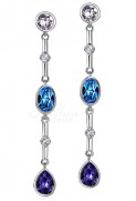 Orecchini piccoli pietra tonda blu