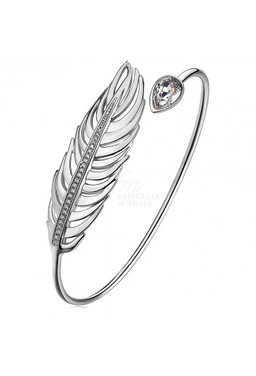 Bracciale Rigido Brosway Plume Bangle Donna Cristalli Swarovski Ottone Misura Small BUM13A