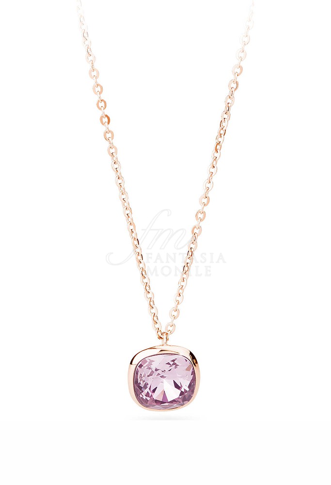 BROSWAY COLLANA RAIN ACCIAIO E CRISTALLI