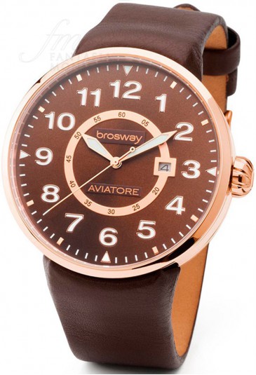 Orologio Uomo Oversize Oblò Aviatore Acciaio Brosway OB