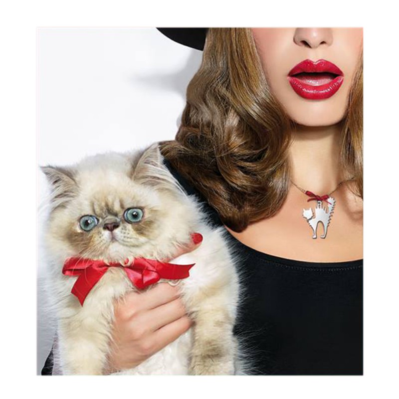 Tuscany Silver Collana In Argento 925 Con Pendente Gatto Seduto - Catena Grumetta Regolabile 41-46 Cm - 2