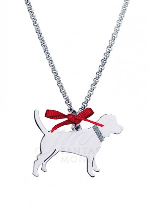 Collana Cane Meticcio Medio Argento 925% Enpa Dog Unoaerre R51TFFM