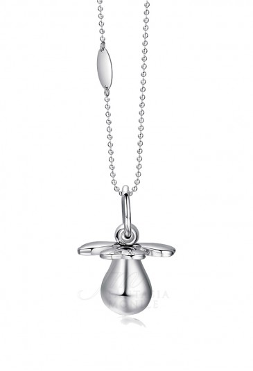 Collana Luca Barra Donna Chiama Angeli Dolce Attesa Ciuccio Acciaio CK1050