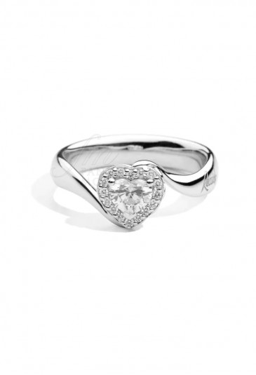 Anello Recarlo Cuore Modello Anniversary Love Diamanti Naturali Oro 18kt Donna R67SC002/023-15