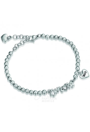 Bracciale Luca Barra Scritta Amore Mio Donna Acciaio BK1508