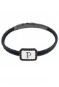 Bracciale Uomo Iniziale Pelle Brunito Bracelet Lettering Man Dvccio UN9FFFM