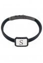 Bracciale Uomo Iniziale Pelle Brunito Bracelet Lettering Man Dvccio UN9FFFM