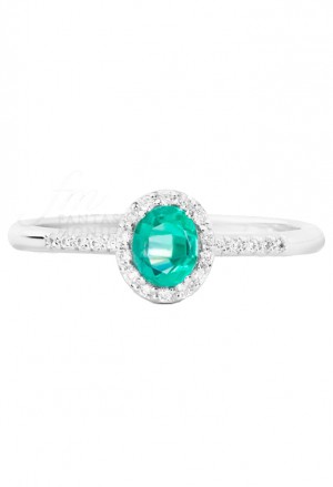 Anello Donna Oro 18kt Smeraldo Diamanti Recarlo XE251/BSM1