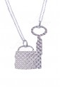 Collana Lui&Lei Charms Lucchetto Chiave Divisibili Argento Lavorazione Diamantata Amore Lovelook CAT/B 2544