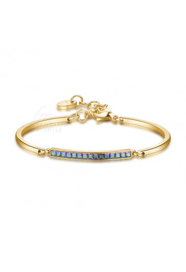 Bracciale Brosway Chakra Cristalli Swarovski Ecletic Green Significato Perseveranza Acciaio Giallo Donna BHK100