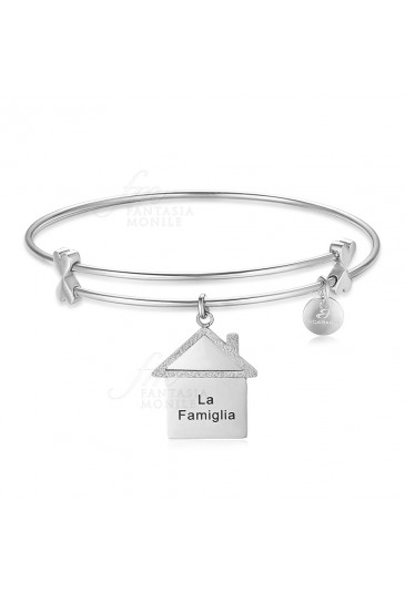 Bracciale Luca Barra Acciaio Casetta La Famiglia BK1546