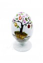 Uovo Pasqua Porcellana Capodimonte Dipinto A Mano Tema Albero Della Vita Made In Italy UB10