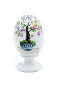 Uovo Pasqua Porcellana Capodimonte Dipinto A Mano Tema Albero Della Vita Made In Italy UD10C