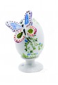 Uovo Pasqua Porcellana Capodimonte Dipinto A Mano Rilievo Tema Farfalla Made In Italy UB12F