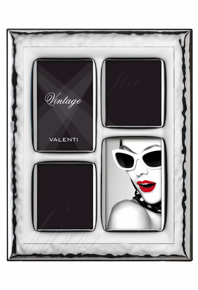 metallo Deknudt Frames Fun & Deco argento Cornice portafoto Multipla silber per 4 Foto Parti girevoli 