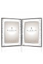 Cornice Portafoto Doppia Chiudibile Modello Lavorato Retro Legno Argento Bilamina Alexia AX2059.9