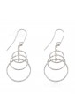 Orecchini Lunghi Cerchio Diamantato Argento 925 Design Fantasia Monile JVT9OFM