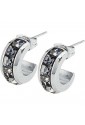 Orecchini Cerchio Tres Jolie Cristalli Silver Night Swarovski Acciaio BTJE05