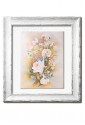 Quadro Mazzo Di Fiori Argento 925 Legno Misura 57X67 Regalo Matrimonio Acca QD.382 F