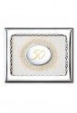 Targa Ricordo 50 Anniversario Nozze Oro Applicazione Argento Base Legno Misura 23X18 Acca R.50 T
