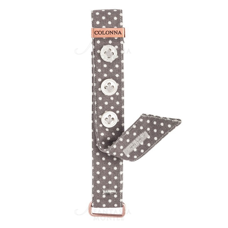 Ricambio Polsino Sartoriale Colonna Cotone Tessuto Grigio Pois 12mm
