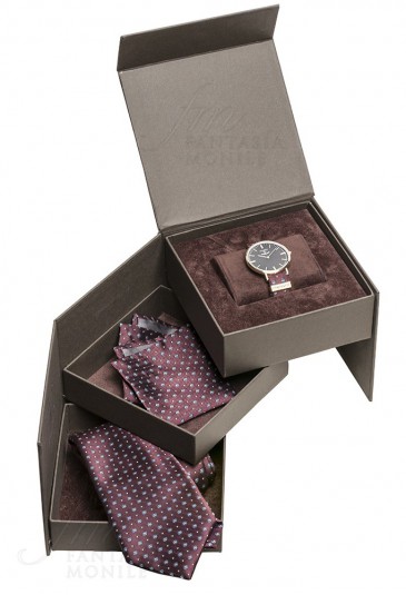 Orologio Colonna Uomo Polsino Sartoriale Set Cravatta Pochette FPCOEFM