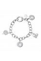 Bracciale Aquaforte Argento 925 Charms Bambino Bambina Quadrifoglio Cuore Cristalli ZIOWGFM