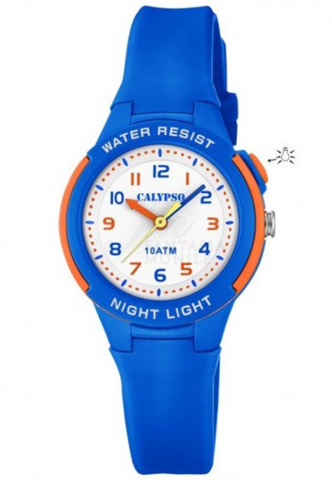 Orologio Calypso Junior Collection Kids Bambino Luce Notturna Cinturino Blu K6069/3