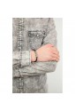 Bracciale Brosway Uomo Stoneage Acciaio Caucciu Nero Gioielli Man BOG12