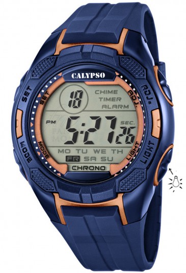 Orologio Calypso Uomo Digitale Blu Rose K5627/9