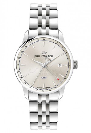 Orologio Philip Watch Uomo Anniversary Gmt Silver R8253150003