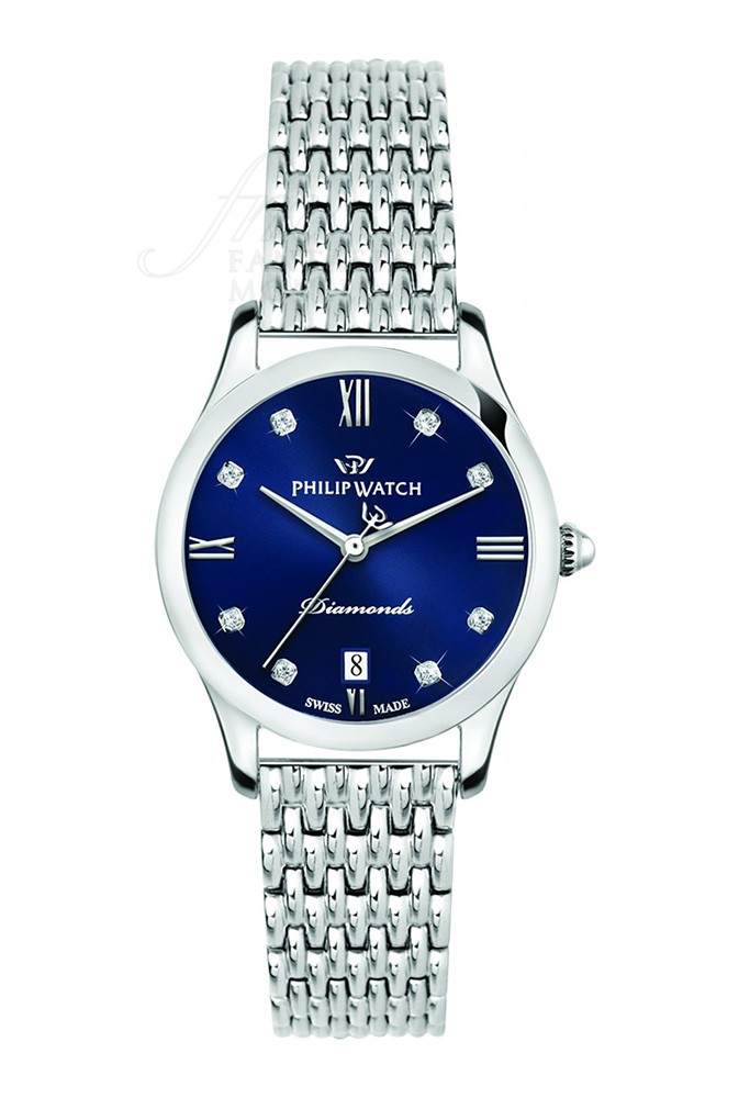 Orologio Philip Watch Grace Diamanti Datario Blu R8253208501 Wedding