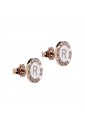 Orecchini Dvccio Donna Ottone Rosa Lettera A Smalto Bianco 76HACFM