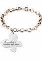 Bracciale Lady Argento Rosa Charm Farfalla Incisione Essenziale Invisibile Agli Occhi My Charm ABR13