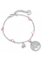 Bracciale Luca Barra Donna Acciaio Albero Vita Rose BK1447