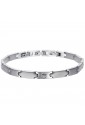Bracciale Luca Barra Infinito Simbolo Uomo Acciaio Silver BA992