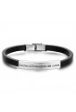 Bracciale Luca Barra Occhio Intenzione Del Cuore Frase Papa Francesco Acciaio BA1053