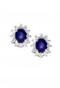 Orecchini Donna Zaffiro Blu Oro Bianco 18kt Diamanti Naturali Demetra 129.090.Z24