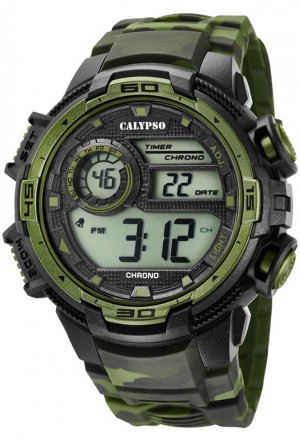 Orologio Calypso Uomo Digitale Camouflage Verde K5723/2