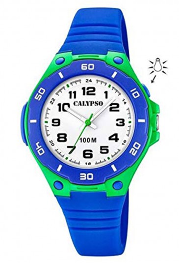 Orologio Calypso Bambino Kids Solo Tempo Illuminazione Gomma Blu K5758/5