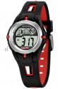 Orologio Calypso Bambino Kids Digitale Cronografo Allarme Nero Rosso Gomma K5506/1