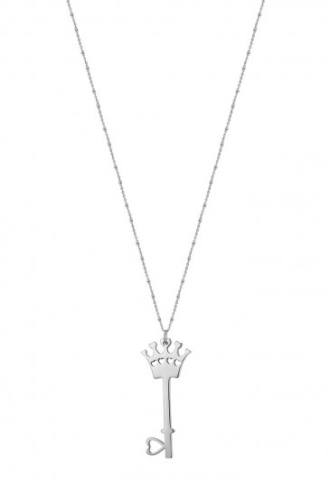 Collana Luca Barra Acciaio Lunga Chiave Corona CK1251