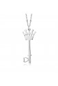 Collana Luca Barra Acciaio Lunga Chiave Corona CK1251