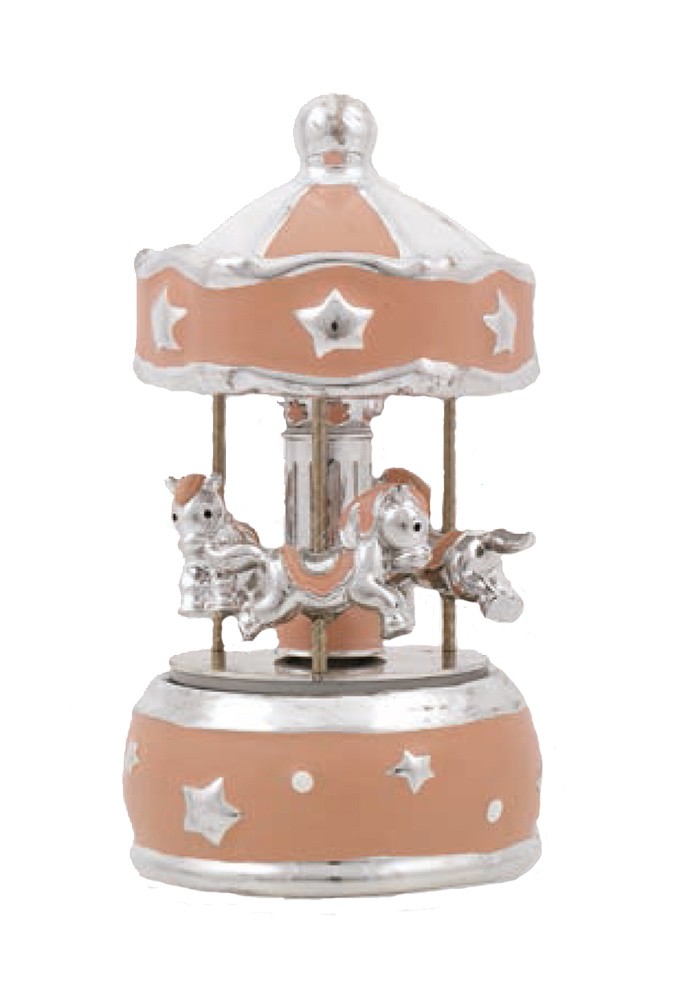 Carillon Giostra Con 4 Cavalli E Luci LED – Rotante A Carica, Musicale, Ornamento In Legno Per Ragazze