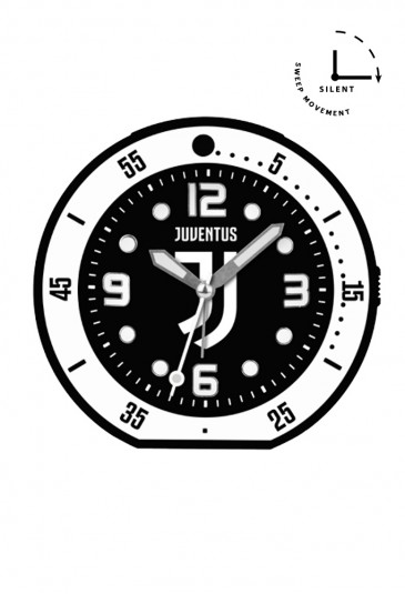 Sveglia Juventus Prodotto Ufficiale Orologio Tavolo Juve Snooze Sweep Movement Illuminazione JA6015JU2